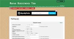 Desktop Screenshot of magyarnevek.hu